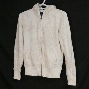 AMERICAN EAGLE - Eagle Fleece | medium | Floral Zip-Up Hooded Sweatshirt Jacket